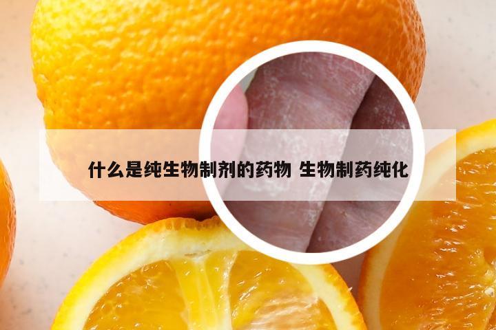 什么是纯生物制剂的药物 生物制药纯化